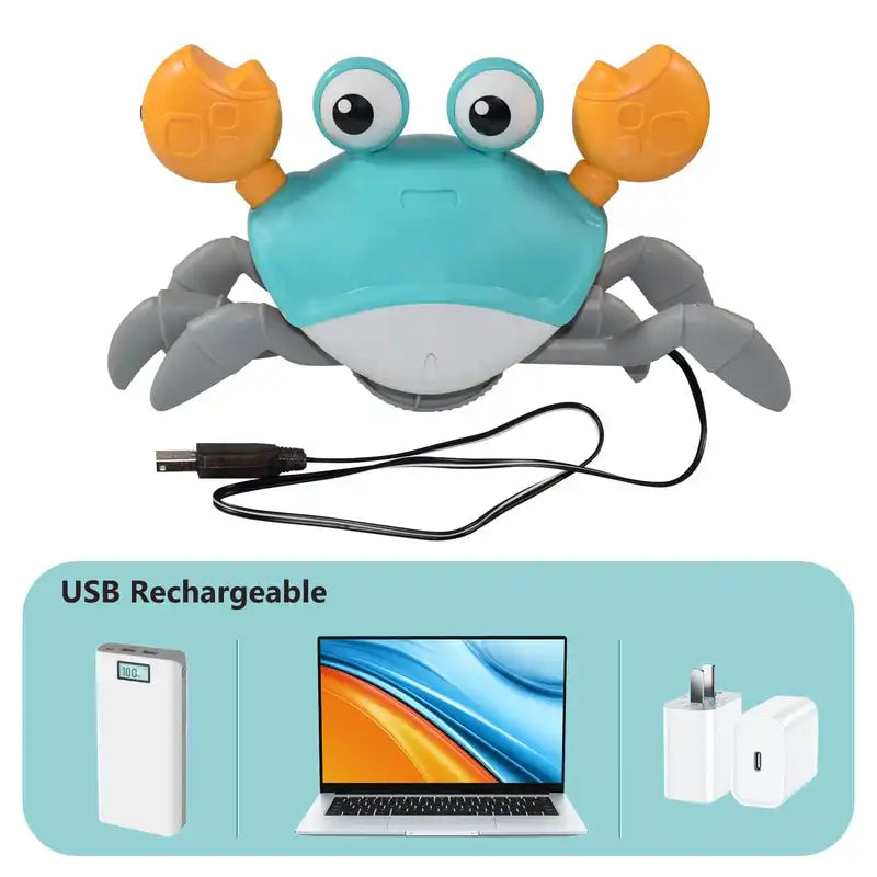 MEACAOFG Crab toys Kids Induction Escape Crab Octopus Crawling Toy Baby Electronic Pets Musical Toys Educational Toddler Moving Toy Christmas Gift